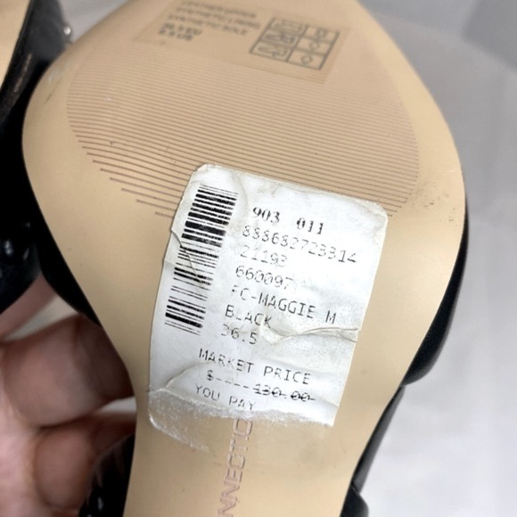 NWT — French Connection D’Orsay Silver to Black Studded Hombre Heels Size 6.5 - Picture 11 of 13